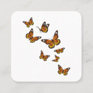 Flying Butterflies - Butterfly Lover Gardener Ento Square Business Card