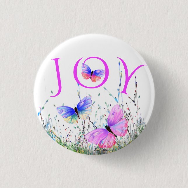 Flying Butterflies Button Spring Joy (Front)