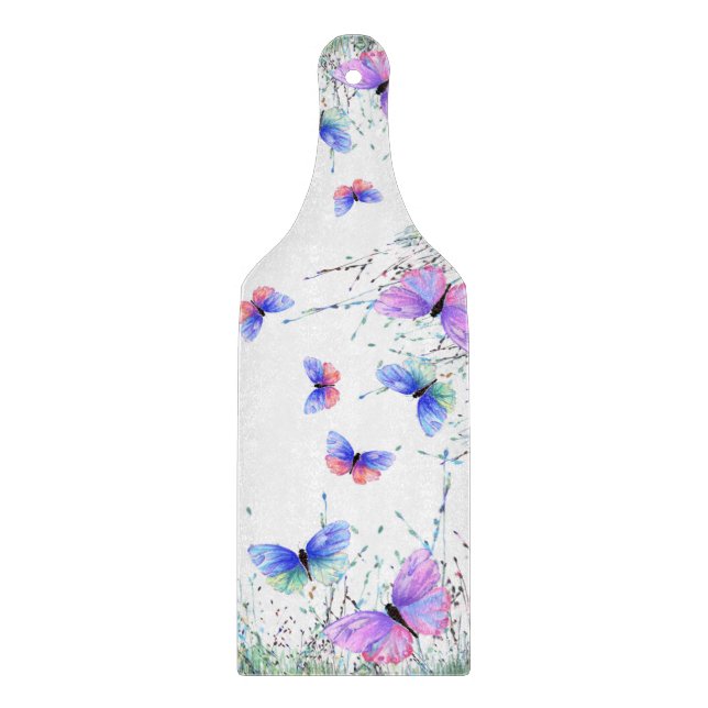 Flying Butterflies Cutting Board (Front)