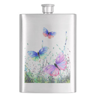 Flying Butterflies Flask