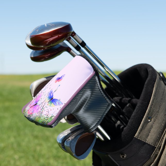 Flying Butterflies Golf Head Cover (In Situ)