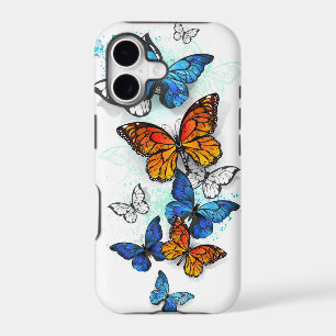 Flying Butterflies Morpho and Monarch