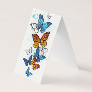Flying Butterflies Morpho and Monarch