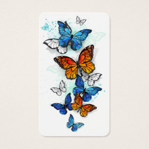 Flying Butterflies Morpho and Monarch