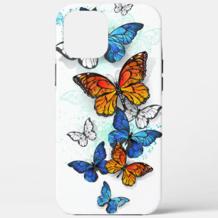 Flying Butterflies Morpho and Monarch iPhone 12 Pro Max Case