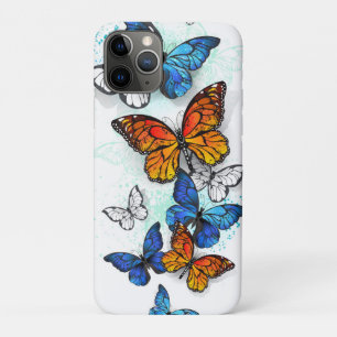 Flying Butterflies Morpho and Monarch iPhone 11 Pro Case