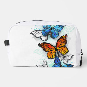 Flying Butterflies Morpho and Monarch Dopp Kit