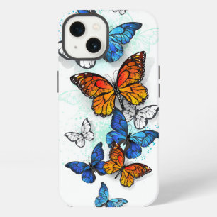 Flying Butterflies Morpho and Monarch iPhone 13 Case