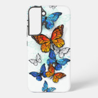 Flying Butterflies Morpho and Monarch