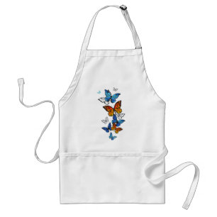Flying Butterflies Morpho and Monarch Standard Apron