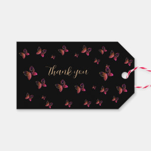 flying butterflies nature gift tags