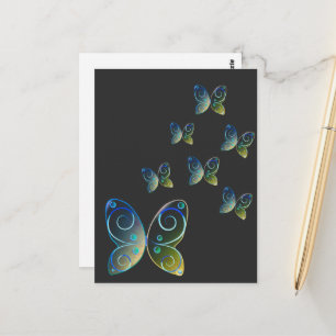 flying butterflies nature hoodie postcard