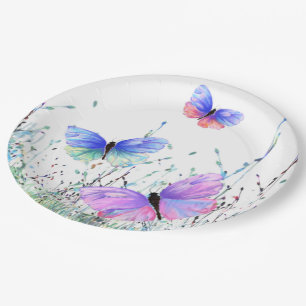 Flying Butterflies Paper Plates