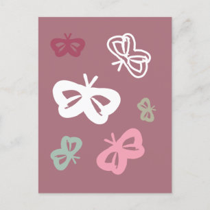 Flying Butterflies Pattern Postcard