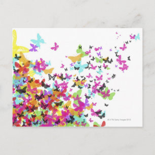 Flying Butterflies Postcard
