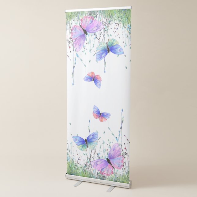 Flying Butterflies Retractable Banner Spring Joy (3/4)