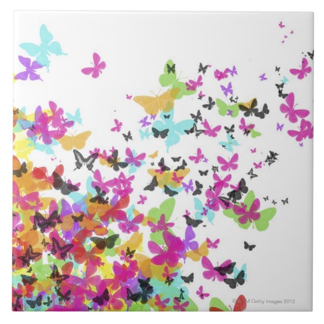 Flying Butterflies Tile (Front)
