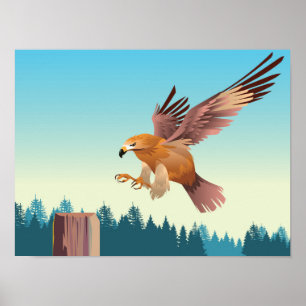 Flying Buzzard    Poster