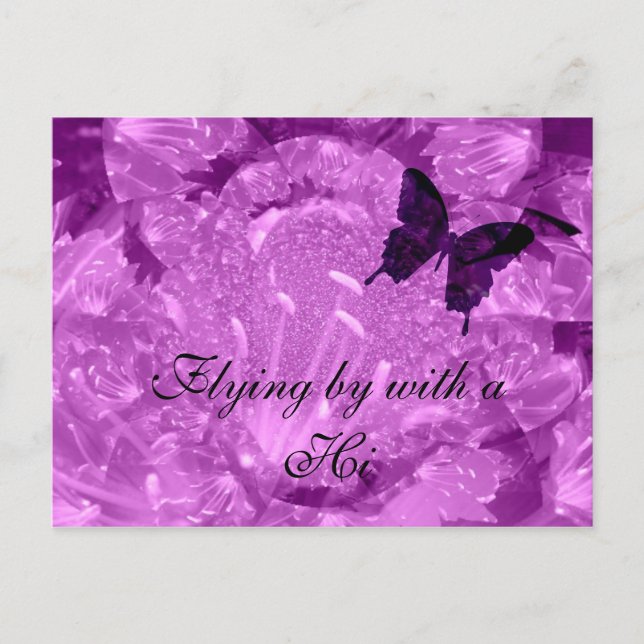 Flying By to Say Hi Postcard (Front)