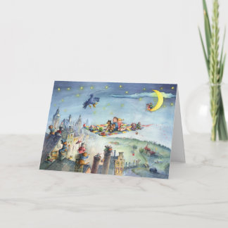 Flying Carpet Kids - Illustration Greeting Card