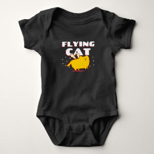 Flying Cat Cute Kawaii Winged Cat Baby Bodysuit