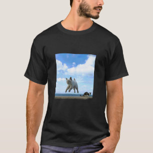 Flying Cat Siamese Mix Cat Yurara _001 T-Shirt