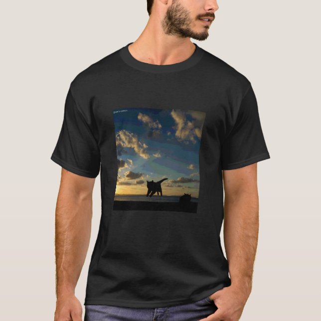flying cat silhouette_001 T-Shirt (Front)