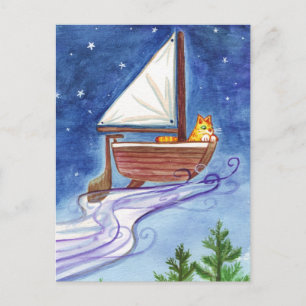 Flying Catboat #1 Postcard