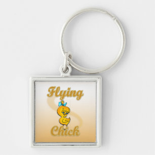Flying Chick Key Ring