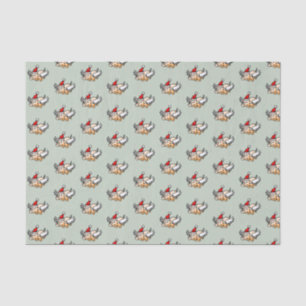 Flying Christmas Pig Tissue Paper