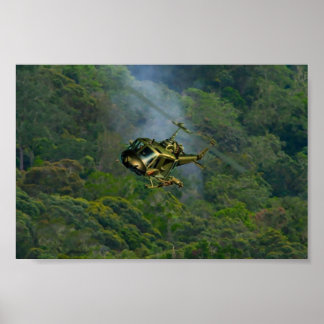 Flying Circus Helicopter Vietnam Jungle Poster