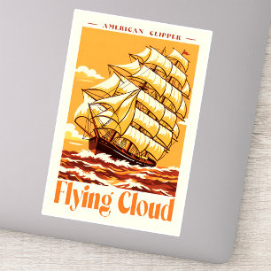 Flying Cloud American Clipper Ship Vintage Poster