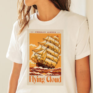 Flying Cloud American Clipper Ship Vintage Poster T-Shirt