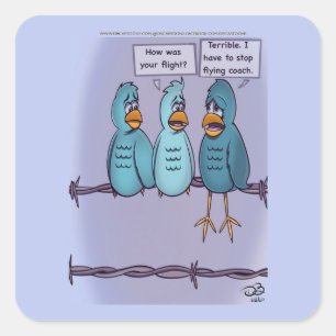 Flying Coach Square Stickers