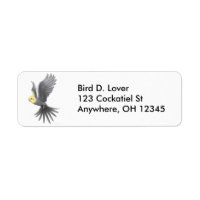 Flying Cockatiel Label
