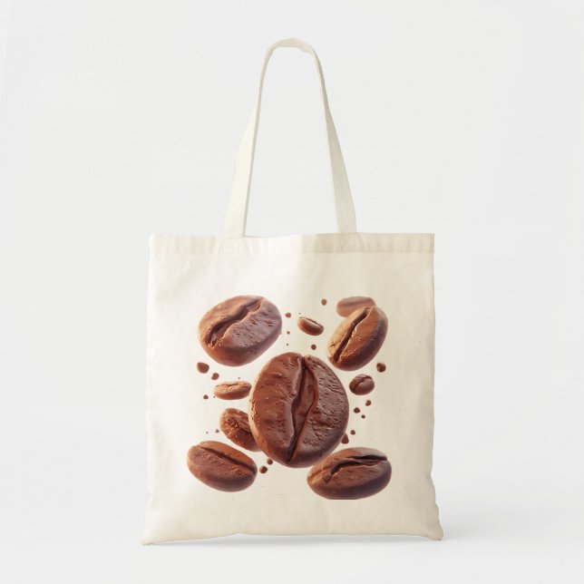 Flying Coffee Beans Tote Bag (Front)
