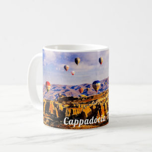 Flying colourful air balloons.  Cappadocia, Turkey Coffee Mug