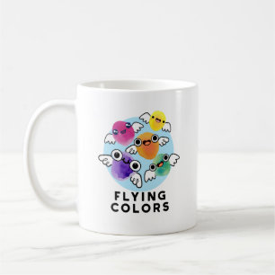 Flying Colours Funny Colourful Wings Pun Coffee Mug