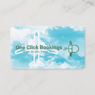 Flying Computer Mouse Travel Agency Sky Business Card