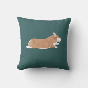 Flying Corgi Throw Pillow
