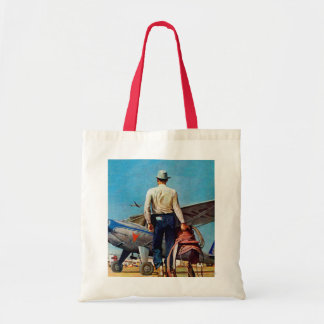 Flying Cowboy by Mead Schaeffer Tote Bag