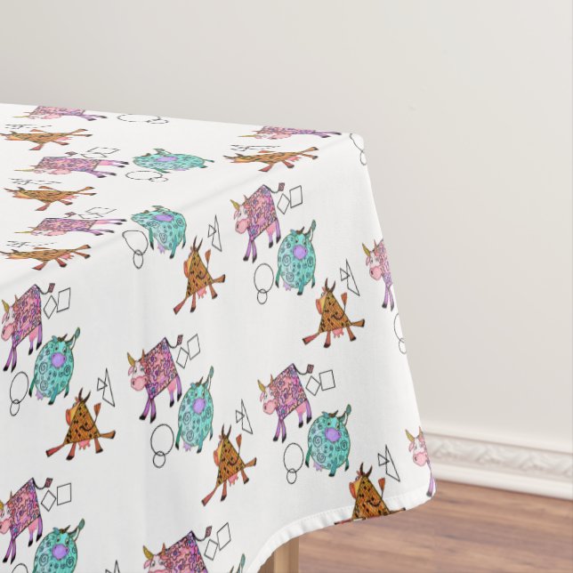 Flying Cows Tablecloth (In Situ)