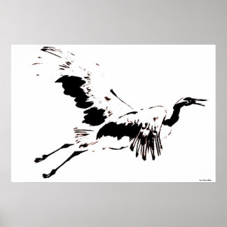 Flying Crane Print
