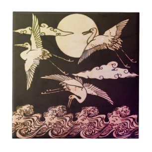 Flying Crane Tile - Christopher Dresser 