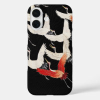 Flying Cranes,Japanese Bird Kimono Art