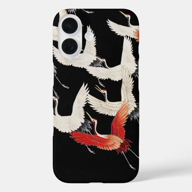 Flying Cranes,Japanese Bird Kimono Art Case-Mate iPhone Case (Back)