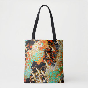 FLYING CRANES WITH SPRING FLOWERS TOTE BAG
