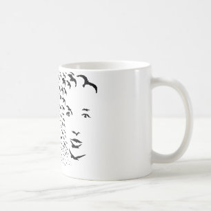 Flying Crows or Face Optical Illusion Coffee Mug
