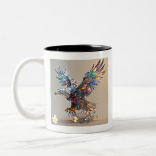 "Flying Crystal Eagle" Two-Tone Coffee Mug