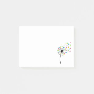 Flying cute bears dandelion flow post-it notes